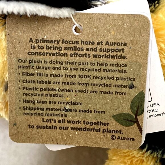 Aurora Streak Cheetah Spotted Mini Flopsie #30359 Stuffed Animal Toy 8 in NEW - Picture 8 of 11